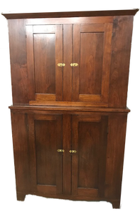 Country 2 pc. Walnut Cupboard