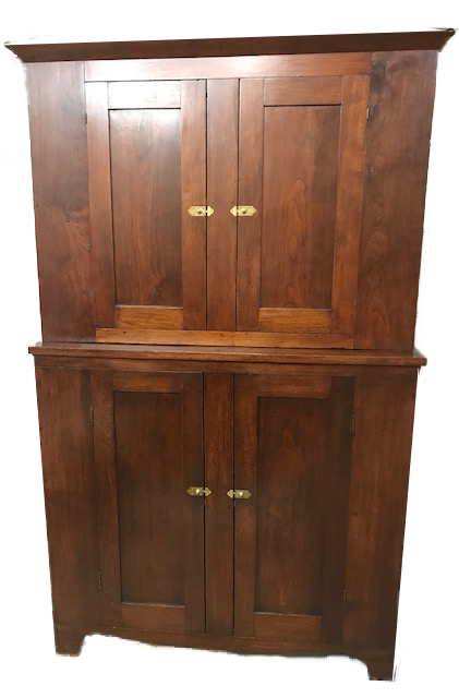 Country 2 pc. Walnut Cupboard