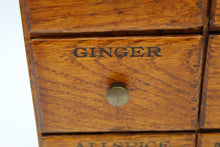 Load image into Gallery viewer, Oak Wall Hanging Spice Cabinet