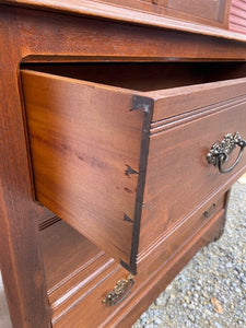 Antique Victorian Walnut Cupboard