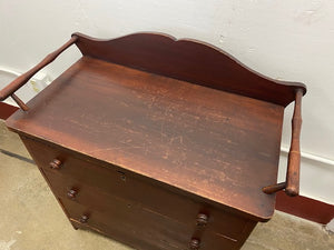 Country Red Painted Washstand