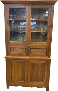 Antique Walnut Stepback Cupboard