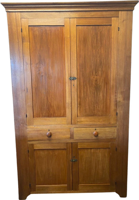 Country Walnut Flatwall Cupboard