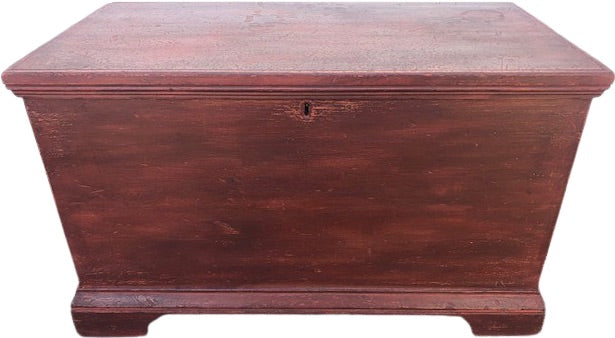 Petite Red Painted Blanket Chest