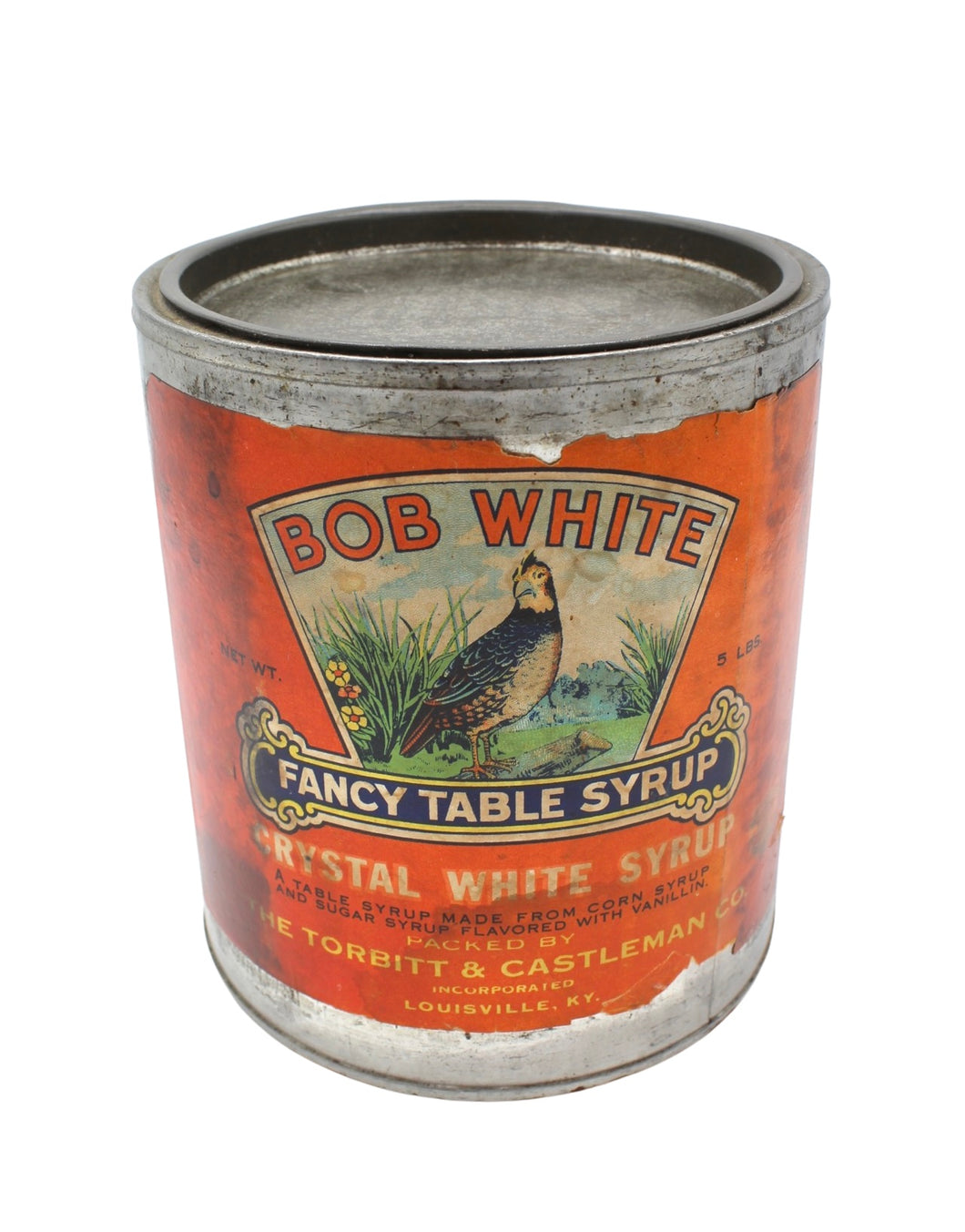 Bob White Fancy Table Syrup Tin